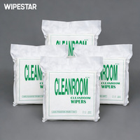 WIPESTAR Chiffon de nettoyage pour salle blanche, carré 4 pouces, tricoté warp, 600 pièces, 100% polyester, 110 g/m², écologique et sans poussière
