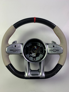 Volant <span class=keywords><strong>sport</strong></span> de qualité supérieure pour Classe E en fibre de carbone forgée et cuir W205/W204/W212/W213/W177/W218/W211 <span class=keywords><strong>A250</strong></span> - Product Image 2