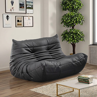 Pouf ottoman moderne en tissu imperméable, ensemble de canapé-lit en forme de L avec housse amovible, deux places pour salon et hôtel