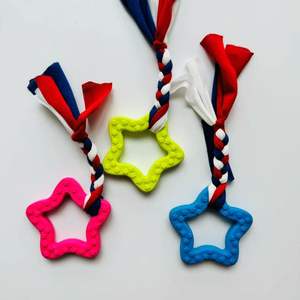 Toptan TPR Yıldız Şeklinde Diş Temizleme Köpek Çiğneme Oyuncağı Kumaş İpli Köpek TPR Oyuncağı - Product Image 2