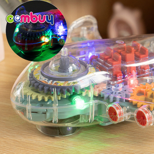 Illuminazione musicale trasparente universale giocattoli per bambini <span class=keywords><strong>aereo</strong></span> elettrico ad ingranaggi - Product Image 5