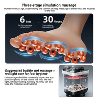 Masajeador de pies ZL Foot Spa Bath Massager Q6050W, nuevo, inteligente, portátil, doméstico, eléctrico, de plástico, con control de temperatura y temporizador, AC100/240V 500W, blanco/negro