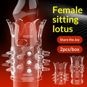 Pleasure Double Lotus Wolf Tooth Kondome Erwachsenen-Sexspielzeug für Männer Physische Ejakulationskontrolle Vorspiel 2 Stück/Box - Product Image 1