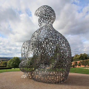 Sculpture <span class=keywords><strong>de</strong></span> saxophoniste en acier inoxydable moderne, nouveau design, pour décoration extérieure - Product Image 2