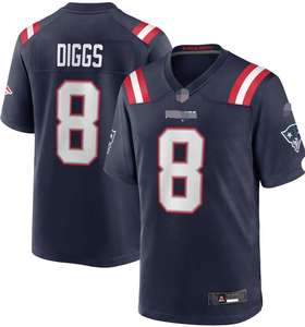 Desain Musim Baru 2026 Jersey Sepak Bola Amerika Kualitas Premium Pakaian Sepak Bola Patriots Dirancang untuk Stefon Diggs - Product Image 2