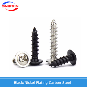 ST1.7 2 2.3 2.6 3 3.5 4 5 6 Hitam/nikel berlapis DIN968 kepala panci tersembunyi silang dengan sekrup Washer kerah - Product Image 2