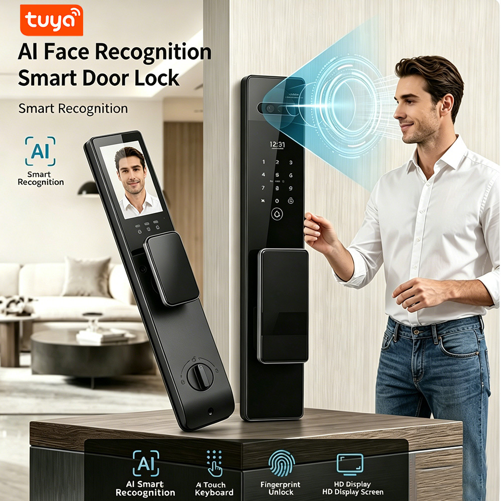 Tuya WiFi Smart Lock 3D Face Recognition Unlck Remote APP Control for Residential Entrance Doors and Hotels · image 4