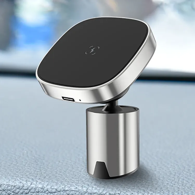 Cregift Free Shipping Wireless Car Charger 15W Cell Phone Car Holders Magnetic Wireless Car Charger Mobile Phone Holders