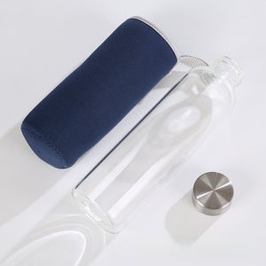 Botella de <span class=keywords><strong>Agua</strong></span> de Vidrio Personalizada al por Mayor de 300 ml, 400 ml, 500 ml, Precio Económico, con Funda de Neopreno - Product Image 4