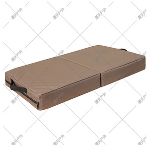 Tapis de couchage pliable pour animaux de compagnie, en daim marron clair, lit rectangulaire pour chien avec design détachable pour une utilisation intérieure et extérieure - Product Image 4