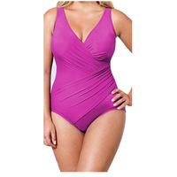 2026 Stok Pabrik Baju Renang Wanita Ukuran Besar Eropa dan Amerika Motif Titik Bahan Sifon Satu Potong Multi Warna AliExpress