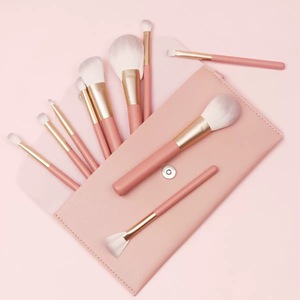 ชุดแปรงแต่งหน้าใยสังเคราะห์สีเทา 12 ชิ้น ด้ามไม้ หัวแปรงอะลูมิเนียม สำหรับคอนซีลเลอร์และโกนหนวด - Product Image 3