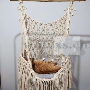 Hamac en coton macramé pour les animaux de compagnie, <span class=keywords><strong>panier</strong></span>, fait à la main, lot de 50 pièces, PH439 - Product Image 3