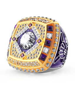 Bague de championnat personnalisée en alliage pour le netball, le rugby, le hockey, le basketball, le football, le soccer, les récompenses sportives, les ligues, les souvenirs d'équipe, les trophées - Product Image 2