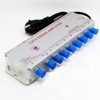 Amplificador de Señal CATV 1020MK4, 1 Entrada 8 Salidas, 20dB, Amplificador de Señal de TV para TV por Cable Digital