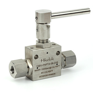 Fabricant Hikelok 15000 Psig HPBV Sièges PEEK bidirectionnels et tri-directionnels à passage complet pour composants hydrauliques 15BV UHP Shutoff V - Product Image 4