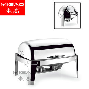 เตาอุ่นอาหารสแตนเลส Migao ทรงสี่เหลี่ยม 1500 วัตต์ แบบไฟฟ้า พร้อมฝาปิดแบบพลิก สำหรับงานจัดเลี้ยง - Product Image 1