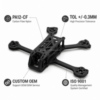 Châssis de drone MJF imprimé en 3D en nylon PA12-CF fibre de carbone, prototype de R&D UAV Multi Jet Fusion, personnalisé OEM