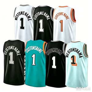 Maillot de basket-ball personnalisé en gros avec nom et numéro brodés de l'équipe américaine - Product Image 1