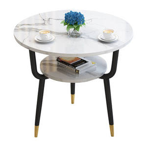 Tavolo da Pranzo Rotondo in Marmo Moderno per Balcone, Ufficio, Reception e Aree Ospiti - Ideale per Appartamenti Piccoli con Combinazione di Sedie - Product Image 5