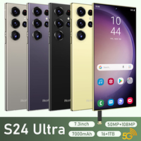 Teléfono Móvil Global S24 Ultra con Triple Cámara 5G, 108MP, Pantalla Completa de 7.3 Pulgadas, Carga Rápida de 8000mAh, 16GB 1TB, Venta al Por Mayor de Fábrica, MOQ Bajo