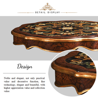 Yips LD-1203-0805 Style Européen Résine Sculpture Peint À La Main Rose Motif Fin Table Centre Table