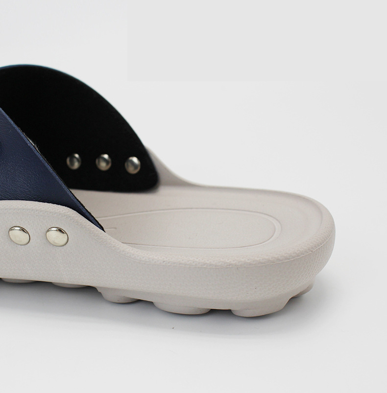 Outdoor Imitation Leather Beach Sandals Shoes Men Slides Casual Sandals Slippers