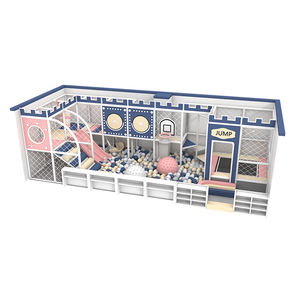 Aire de jeux intérieure sur le thème du château, style princesse, toboggan en spirale, ensemble d'escalade, parc de rêve pour filles, centre commercial - Product Image 1