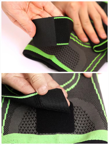 両側ストラップ付き圧縮膝ブレースを編むネオプレン弾性包帯膝パッド - Product Image 4