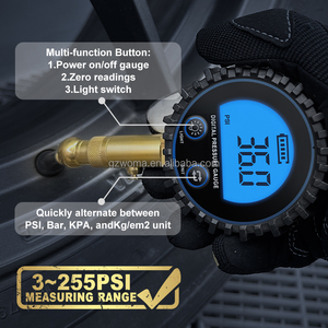 Lốp đo áp suất với không khí Chuck đèn nền <span class=keywords><strong>LCD</strong></span> hiển thị kỹ thuật số đo áp suất không khí cho xe Xe Tải xe đạp - Product Image 4