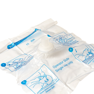 Maschera e Schermo CPR in Plastica Monouso con Funzione Anti-Polvere, Valvola Unidirezionale e Cinghie di Trasporto per Addestramento al Primo Soccorso - Product Image 4