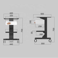 2024 grande promotion esthétique chariot chariots beauté machine abs chariot pour machine de beauté