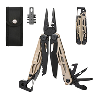 Pince multifonction professionnelle Xhandle MT-37 27-en-1 en acier inoxydable avec couteau à ouverture assistée, jeu de embouts, allume-feu et sifflet