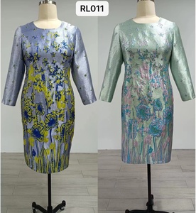 Robe de cérémonie droite en laine peignée de qualité 4XL pour femmes africaines, longueur genou, vente en gros - Product Image 6