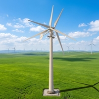 Éolienne hybride 50 kW pour station de base, connectée au réseau ou hors réseau, à démarrage en vent léger, à axe vertical, avec rotor de 5,8 m de diamètre