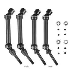 Untuk Traxxas 1/10 Slash Steel Depan & Belakang Drive Shaft CVD 4X4 Slash dengan Aluminium Alloy Whee Hex (4Pcs)