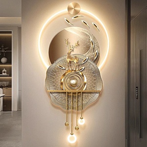Peinture murale décorative en acrylique avec éclairage LED, impression UV, art paysager personnalisé, vente en gros d'usine, nouveauté, décoration intérieure - Product Image 2