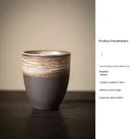 Tasse à thé en céramique japonaise de style rétro, luxe léger, pour la dégustation de thé, bol à thé pour le bureau et la maison, ensemble de thé Kung Fu