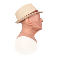 Masques de cosplay en silicone, masques de tête de vieil homme, masques intégraux, accessoires de cosplay, masques de mascarade, masques de visage humains pour Halloween, travestissement