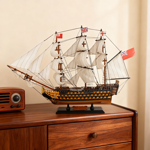 Maquette de bateau historique HMS Victory en <span class=keywords><strong>bois</strong></span> de 24 pouces, objet de collection antique, décoration nautique et maritime, bateau royal britannique - Product Image 1