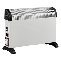 Radiateur électrique sur pied homologué GS/CE 750W/1250W/2000W, ventilation, ventilateur turbo, télécommande, éclairage