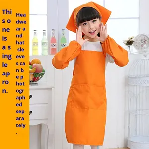 Tablier à bavette sans manches pour enfants avec logo personnalisé, doux et durable, 1-4 poches pour les <span class=keywords><strong>cours</strong></span> <span class=keywords><strong>de</strong></span> <span class=keywords><strong>cuisine</strong></span> du primaire et du secondaire - Product Image 6