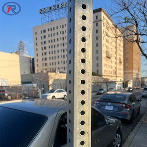 Pali per Segnaletica Stradale da 2.0 mm e 2.5 mm, Tubi Telescopici in Acciaio Zincato Perforato Quadrati per Sicurezza Stradale - Product Image 1