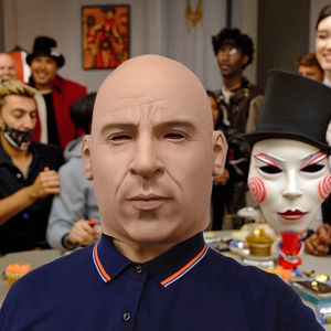Vin Diesel <span class=keywords><strong>Jason</strong></span> Statham maschera realistica celebrità testa piena di Halloween Costume Cosplay Party Mr. fagiolo in lattice maschera personaggio - Product Image 6