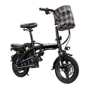 Bicicleta Eléctrica Plegable Mini, 25 km/h, 3 Velocidades, Motor Trasero sin Escobillas de 250 W, 500 Wh, Batería de Litio, Portaequipajes Trasero, Pedido al por Mayor, OEM - Product Image 1