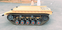 Véhicule électrique sans pilote à chenilles de 400 kg de charge utile, UGV tout-terrain, plateforme robotisée télécommandée