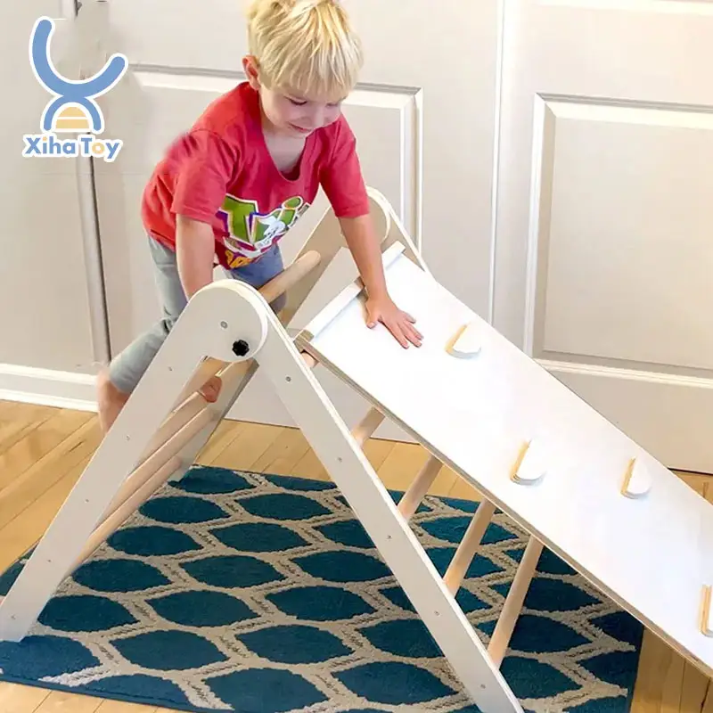 XIHA Montessori Madeira Jogos Fora Play Sets Dentro Escalada Quadro Ao Ar Livre Pastel Piklers Triângulo Crianças Triângulo Piklers