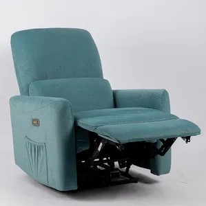 VANBOW 새로운 스타일 현대 패브릭 소파 리클라이닝 가능한 1 인용 안락 의자 거실 가구 전기 레버 제어