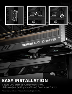 <span class=keywords><strong>Support</strong></span> de <span class=keywords><strong>carte</strong></span> <span class=keywords><strong>graphique</strong></span> réglable upHere, <span class=keywords><strong>support</strong></span> anti-affaissement robuste en alliage avec rail coulissant - Product Image 6