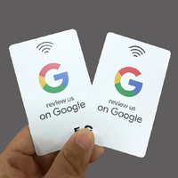 Cartes de visite numériques personnalisées pivotantes U-Card RFID NFC pour avis Google et médias sociaux, étanches et résistantes aux intempéries, ISO 14443A
